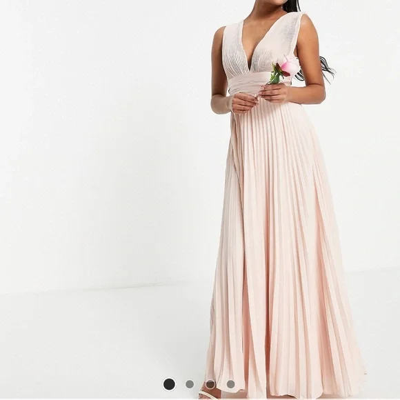 ASOS | Dresses | Pleated Light Pink Maxi Dress | Poshmark